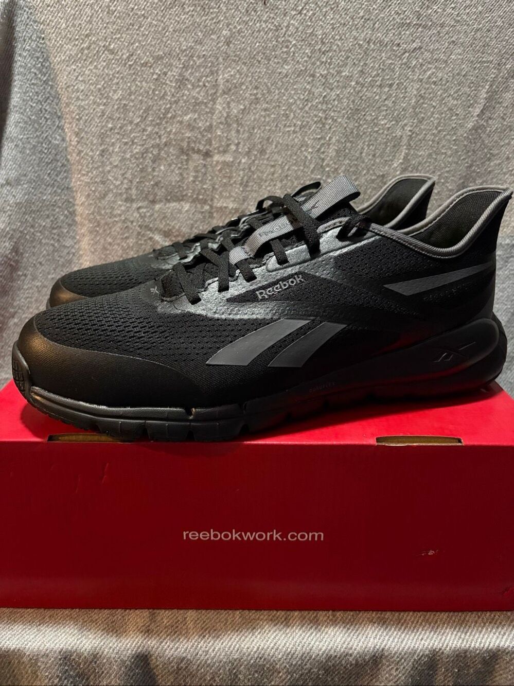 Reebok Work Flex Trainer RB5121 Composite Toe Black Men’s 12 Wide NWT